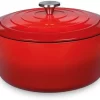 Küchenprofi Bratentopf Rund Aus Gusseisen Provence In Classic Red 22 Cm / 18 Cm / 10,5 Cm / 3,2 L 10