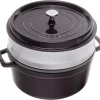 Staub Cocotte Rund Aus Gusseisen Mit Dämpfeinsatz In Grenadine 5