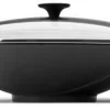Le Creuset Wok Aus Gusseisen Mit Glasdeckel In Schwarz 7