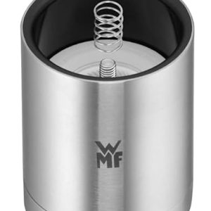 WMF De Luxe Salz und Pfeffermühle 14 cm, unbefüllt, Salzmühle, Pfeffermühle Keramikmahlwerk, Cromargan Edelstahl, Glasbehälter, Mühle für Salz, Pfeffer, Chillischoten 24