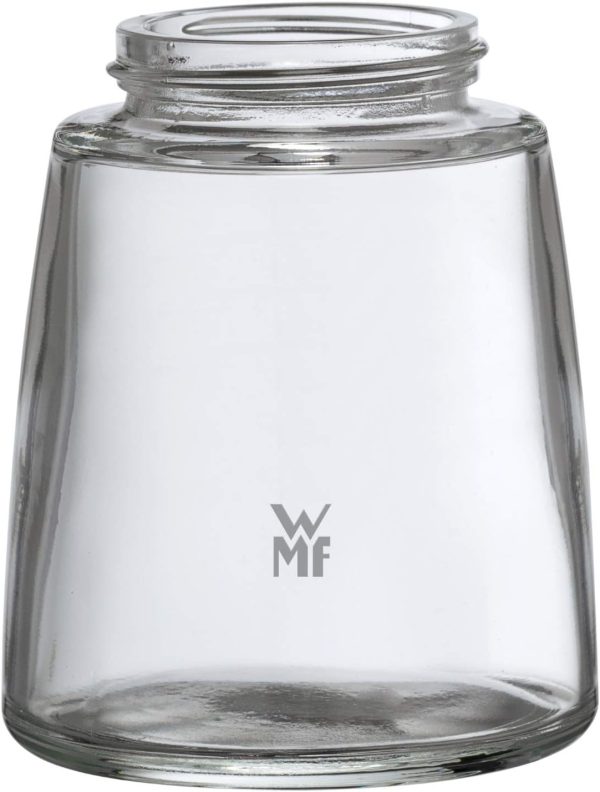 WMF De Luxe Salz und Pfeffermühle 14 cm, unbefüllt, Salzmühle, Pfeffermühle Keramikmahlwerk, Cromargan Edelstahl, Glasbehälter, Mühle für Salz, Pfeffer, Chillischoten 9