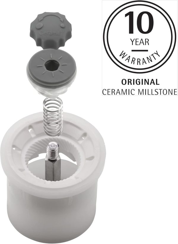 WMF De Luxe Salz und Pfeffermühle 14 cm, unbefüllt, Salzmühle, Pfeffermühle Keramikmahlwerk, Cromargan Edelstahl, Glasbehälter, Mühle für Salz, Pfeffer, Chillischoten 11