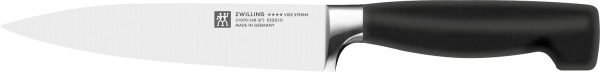 ZWILLING Vier Sterne Messer-Set, 3-teilig (Spick/Garniermesser 10 cm, Fleischmesser 16 cm, Kochmesser 20cm), Rostfreier Spezialstahl, Ergonomischer Kunststoff-Griff, Schwarz [Made in Germany] 2