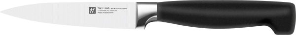 ZWILLING Vier Sterne Messer-Set, 3-teilig (Spick/Garniermesser 10 cm, Fleischmesser 16 cm, Kochmesser 20cm), Rostfreier Spezialstahl, Ergonomischer Kunststoff-Griff, Schwarz [Made in Germany] 3