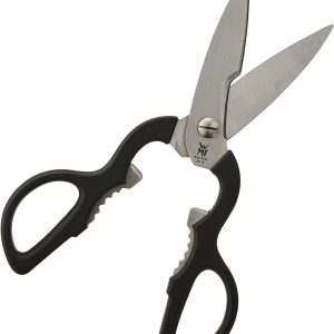 WMF Küchenschere 21 cm, Haushaltsschere mit Sägeschliff, Schere Küche, Edelstahl, Kunststoffgriff, Universalschere mit Flaschenöffner 16