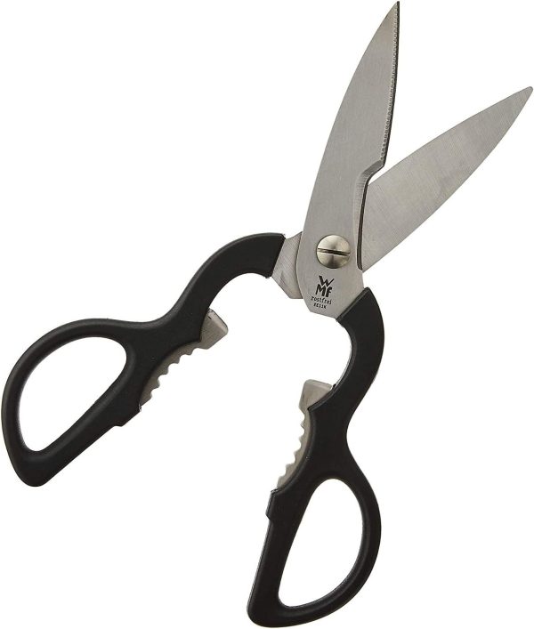 WMF Küchenschere 21 cm, Haushaltsschere mit Sägeschliff, Schere Küche, Edelstahl, Kunststoffgriff, Universalschere mit Flaschenöffner 4