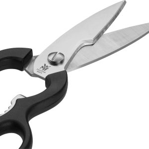 WMF Küchenschere 21 cm, Haushaltsschere mit Sägeschliff, Schere Küche, Edelstahl, Kunststoffgriff, Universalschere mit Flaschenöffner 22