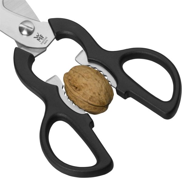 WMF Küchenschere 21 cm, Haushaltsschere mit Sägeschliff, Schere Küche, Edelstahl, Kunststoffgriff, Universalschere mit Flaschenöffner 8