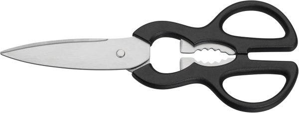 WMF Küchenschere 21 cm, Haushaltsschere mit Sägeschliff, Schere Küche, Edelstahl, Kunststoffgriff, Universalschere mit Flaschenöffner 9