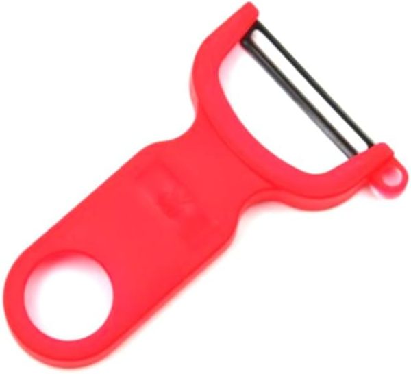 WMF Gourmet Sparschäler Pendelklinge 11 cm, Gemüseschäler einschneidig, Pendelschäler, Kunststoff, spülmaschinengeeignet, Kartoffelschäler, rot 1