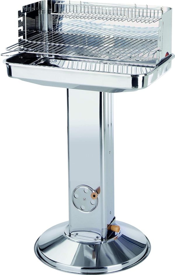 ACTIVA Holzkohlegrill Pisa I Premium Holzkohle Grill aus Edelstahl mit hochwertigem & verchromtem Grillrost I Robuster Kohlegrill für ein einzigartiges Grillerlebnis 4