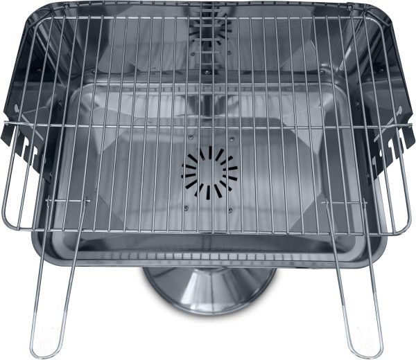 ACTIVA Holzkohlegrill Pisa I Premium Holzkohle Grill aus Edelstahl mit hochwertigem & verchromtem Grillrost I Robuster Kohlegrill für ein einzigartiges Grillerlebnis 5