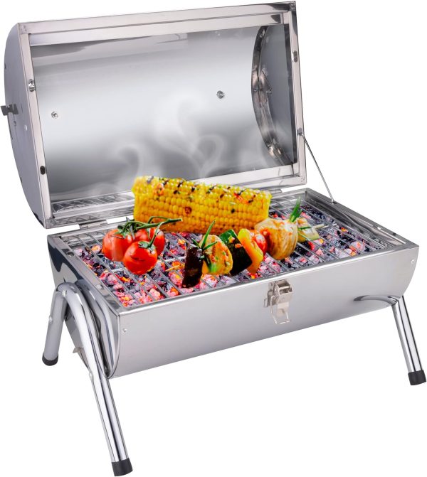 BBQ Collection - Klappgrill - Doppel Grillfläche - Edelstahl/Rost Frei Inox 1