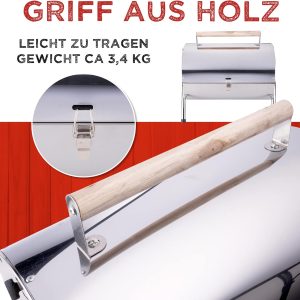 BBQ Collection - Klappgrill - Doppel Grillfläche - Edelstahl/Rost Frei Inox 17