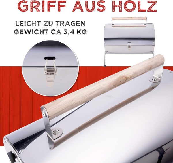 BBQ Collection - Klappgrill - Doppel Grillfläche - Edelstahl/Rost Frei Inox 6
