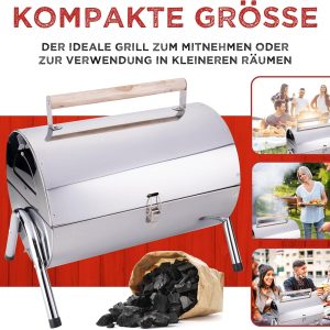 BBQ Collection - Klappgrill - Doppel Grillfläche - Edelstahl/Rost Frei Inox 19