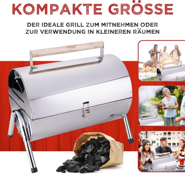 BBQ Collection - Klappgrill - Doppel Grillfläche - Edelstahl/Rost Frei Inox 7