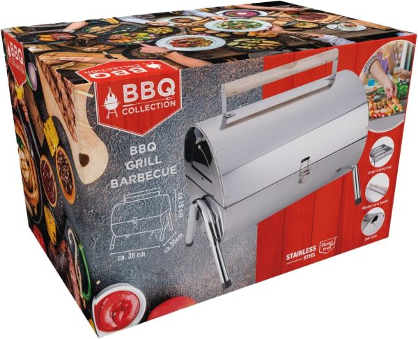 BBQ Collection - Klappgrill - Doppel Grillfläche - Edelstahl/Rost Frei Inox 8