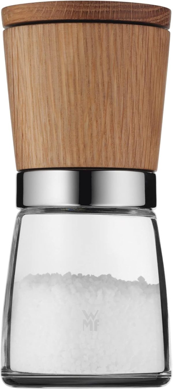 WMF Ceramill Nature Salz und Pfeffer Mühle, unbefüllt, für Salz, Pfeffer, Chilli, Salzmühle, Pfeffermühle Holz, Keramikmahlwerk 1