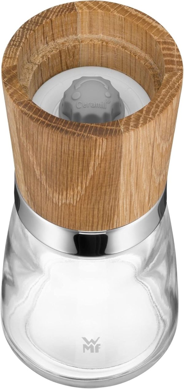 WMF Ceramill Nature Salz und Pfeffer Mühle, unbefüllt, für Salz, Pfeffer, Chilli, Salzmühle, Pfeffermühle Holz, Keramikmahlwerk 3