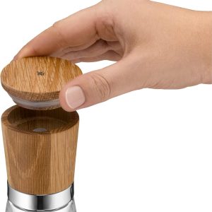 WMF Ceramill Nature Salz und Pfeffer Mühle, unbefüllt, für Salz, Pfeffer, Chilli, Salzmühle, Pfeffermühle Holz, Keramikmahlwerk 21