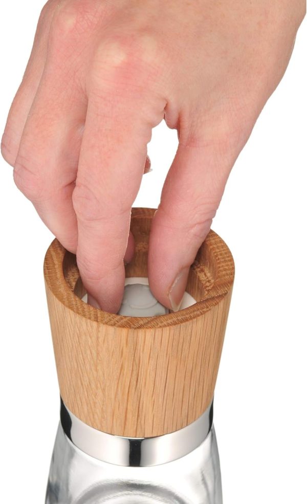 WMF Ceramill Nature Salz und Pfeffer Mühle, unbefüllt, für Salz, Pfeffer, Chilli, Salzmühle, Pfeffermühle Holz, Keramikmahlwerk 6