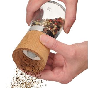 WMF Ceramill Nature Salz und Pfeffer Mühle, unbefüllt, für Salz, Pfeffer, Chilli, Salzmühle, Pfeffermühle Holz, Keramikmahlwerk 25