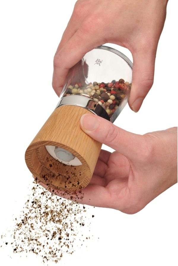 WMF Ceramill Nature Salz und Pfeffer Mühle, unbefüllt, für Salz, Pfeffer, Chilli, Salzmühle, Pfeffermühle Holz, Keramikmahlwerk 7