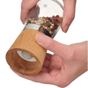 WMF Ceramill Nature Salz und Pfeffer Mühle, unbefüllt, für Salz, Pfeffer, Chilli, Salzmühle, Pfeffermühle Holz, Keramikmahlwerk 27