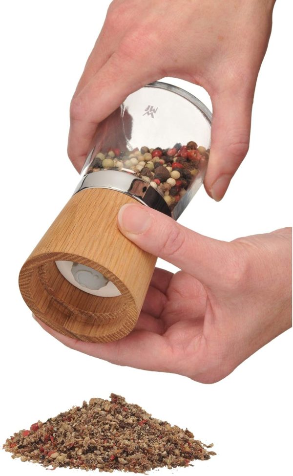 WMF Ceramill Nature Salz und Pfeffer Mühle, unbefüllt, für Salz, Pfeffer, Chilli, Salzmühle, Pfeffermühle Holz, Keramikmahlwerk 8