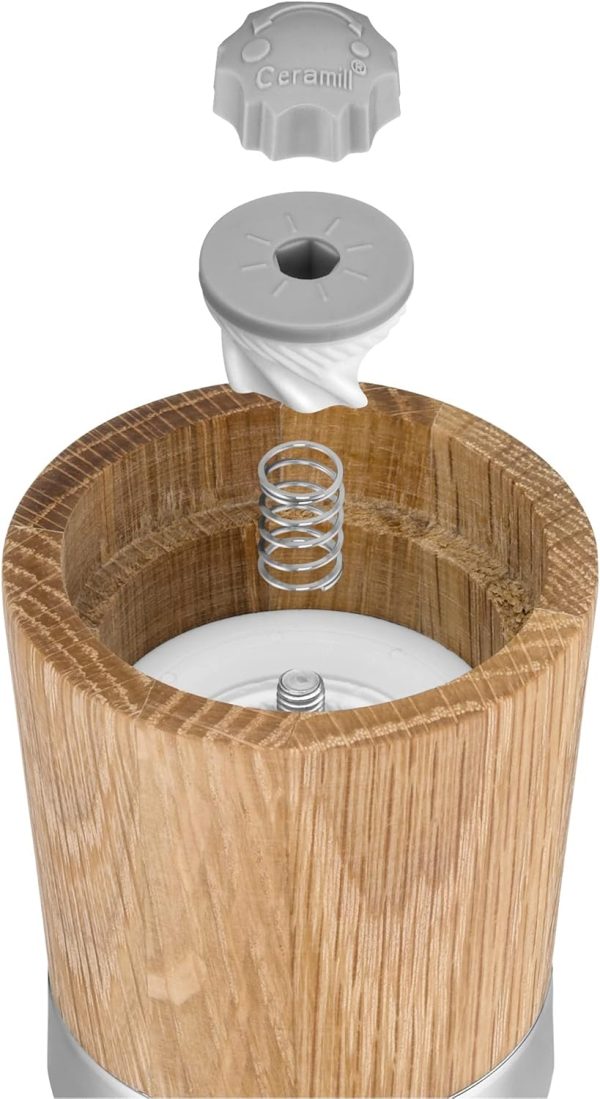 WMF Ceramill Nature Salz und Pfeffer Mühle, unbefüllt, für Salz, Pfeffer, Chilli, Salzmühle, Pfeffermühle Holz, Keramikmahlwerk 9
