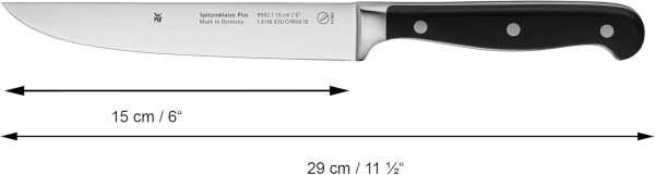 WMF Spitzenklasse Plus Messerset 5teilig, Made in Germany, 5 Messer geschmiedet, Küchenmesser, Performance Cut, Spezialklingenstahl 8
