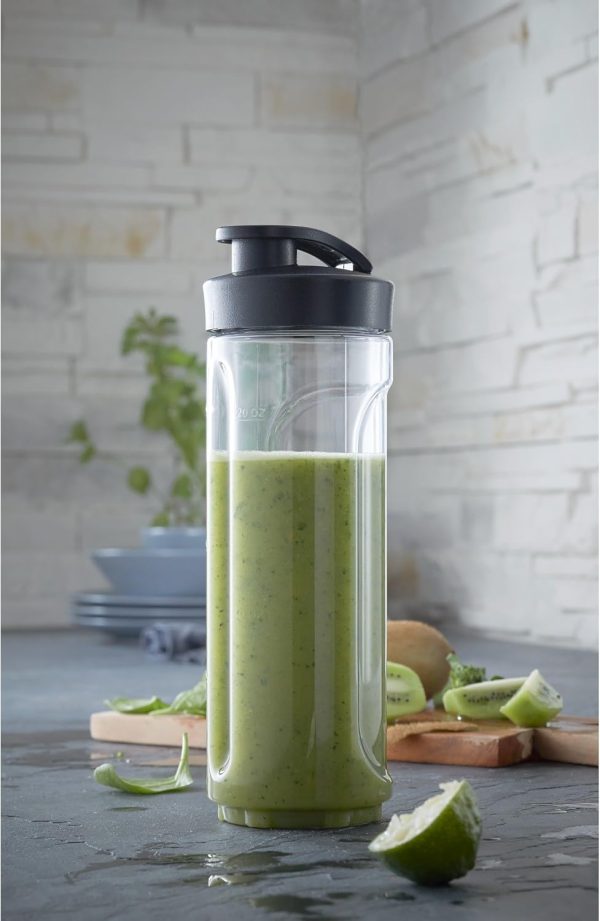 WMF Kult X Mix & Go/Küchenminis Trinkflasche 600 ml, Smoothie Flasche, Mixbehälter, Smoothie Becher aus Tritan-Kunststoff, bruchsicher [Energieklasse B] 5