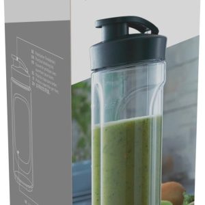 WMF Kult X Mix & Go/Küchenminis Trinkflasche 600 ml, Smoothie Flasche, Mixbehälter, Smoothie Becher aus Tritan-Kunststoff, bruchsicher [Energieklasse B] 16