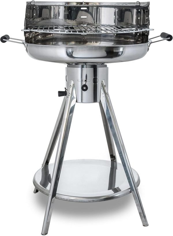 ACTIVA Holzkohlegrill Ibiza I Premium Holzkohle Grill aus Edelstahl mit hochwertigem & verchromtem Grillrost I Robuster Kohlegrill für ein einzigartiges Grillerlebnis I inkl. Warmhalterost 2