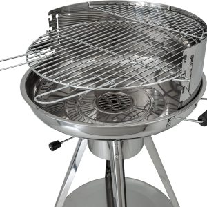 ACTIVA Holzkohlegrill Ibiza I Premium Holzkohle Grill aus Edelstahl mit hochwertigem & verchromtem Grillrost I Robuster Kohlegrill für ein einzigartiges Grillerlebnis I inkl. Warmhalterost 13