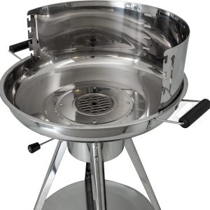 ACTIVA Holzkohlegrill Ibiza I Premium Holzkohle Grill aus Edelstahl mit hochwertigem & verchromtem Grillrost I Robuster Kohlegrill für ein einzigartiges Grillerlebnis I inkl. Warmhalterost 15
