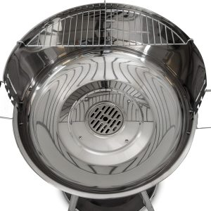 ACTIVA Holzkohlegrill Ibiza I Premium Holzkohle Grill aus Edelstahl mit hochwertigem & verchromtem Grillrost I Robuster Kohlegrill für ein einzigartiges Grillerlebnis I inkl. Warmhalterost 17