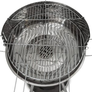 ACTIVA Holzkohlegrill Ibiza I Premium Holzkohle Grill aus Edelstahl mit hochwertigem & verchromtem Grillrost I Robuster Kohlegrill für ein einzigartiges Grillerlebnis I inkl. Warmhalterost 19