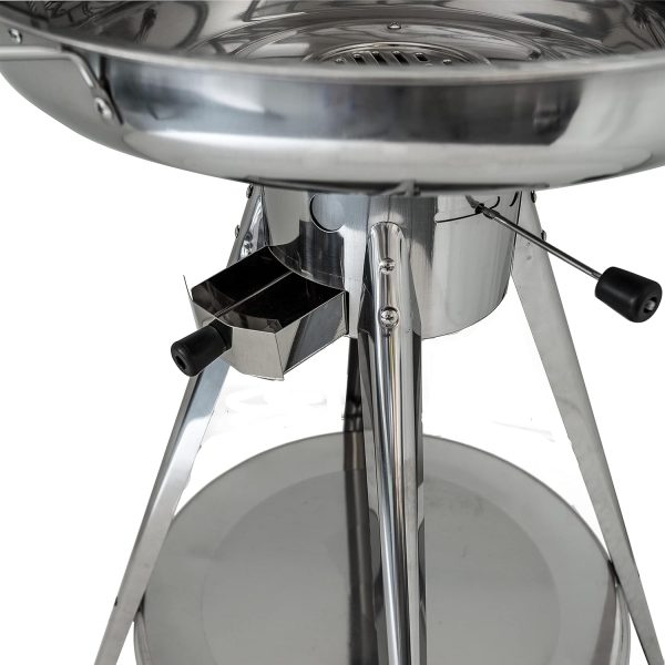 ACTIVA Holzkohlegrill Ibiza I Premium Holzkohle Grill aus Edelstahl mit hochwertigem & verchromtem Grillrost I Robuster Kohlegrill für ein einzigartiges Grillerlebnis I inkl. Warmhalterost 8