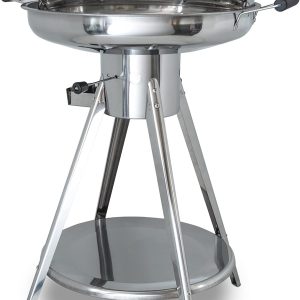 ACTIVA Holzkohlegrill Ibiza I Premium Holzkohle Grill aus Edelstahl mit hochwertigem & verchromtem Grillrost I Robuster Kohlegrill für ein einzigartiges Grillerlebnis I inkl. Warmhalterost 25