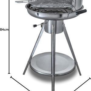 ACTIVA Holzkohlegrill Ibiza I Premium Holzkohle Grill aus Edelstahl mit hochwertigem & verchromtem Grillrost I Robuster Kohlegrill für ein einzigartiges Grillerlebnis I inkl. Warmhalterost 27