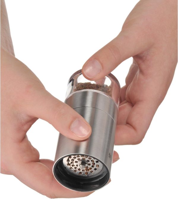 WMF Gourmet Gewürzschneider 10,5 cm, Chillischneider mit Schneidwerk, Chilimühle, Cromargan Edelstahl, Schneider für getrocknete Kräuter, Gewürze 4