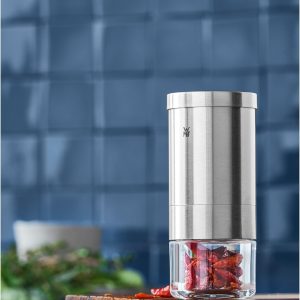 WMF Gourmet Gewürzschneider 10,5 cm, Chillischneider mit Schneidwerk, Chilimühle, Cromargan Edelstahl, Schneider für getrocknete Kräuter, Gewürze 24