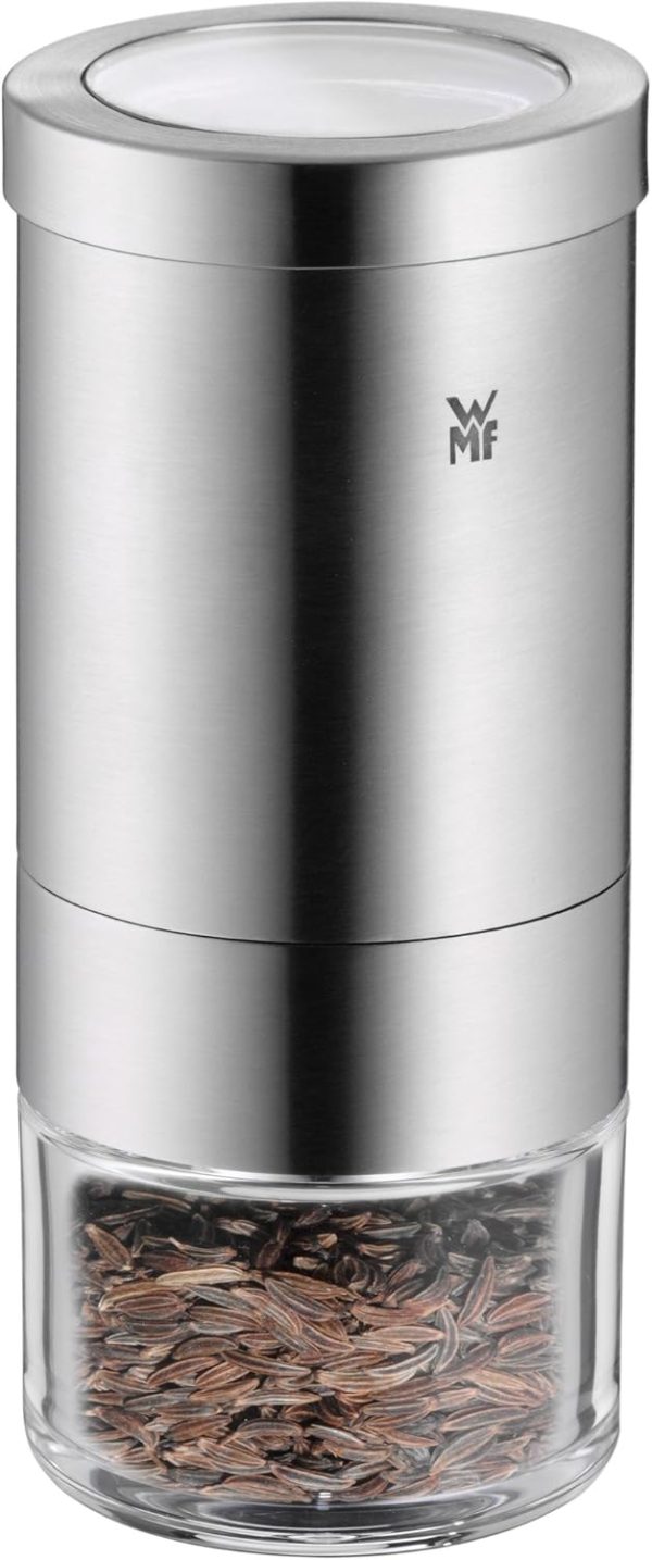 WMF Gourmet Gewürzschneider 10,5 cm, Chillischneider mit Schneidwerk, Chilimühle, Cromargan Edelstahl, Schneider für getrocknete Kräuter, Gewürze 8