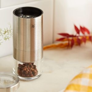 WMF Gourmet Gewürzschneider 10,5 cm, Chillischneider mit Schneidwerk, Chilimühle, Cromargan Edelstahl, Schneider für getrocknete Kräuter, Gewürze 36