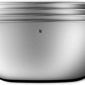 WMF Gourmet Schüsselset 4-teilig, Edelstahl Schüsseln für die Küche 1,0l - 3,5l, Rührschüssel, Salatschüssel, Servierschüssel, Cromargan, stapelbar 11