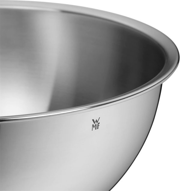WMF Gourmet Schüsselset 4-teilig, Edelstahl Schüsseln für die Küche 1,0l - 3,5l, Rührschüssel, Salatschüssel, Servierschüssel, Cromargan, stapelbar 4