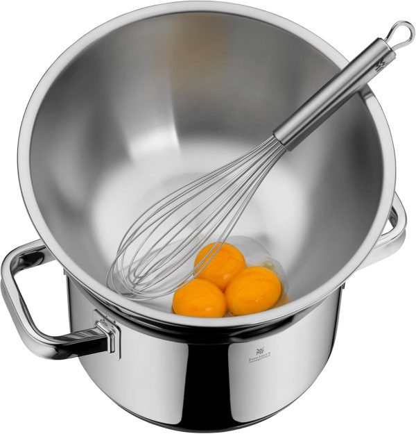 WMF Gourmet Schüsselset 4-teilig, Edelstahl Schüsseln für die Küche 1,0l - 3,5l, Rührschüssel, Salatschüssel, Servierschüssel, Cromargan, stapelbar 6