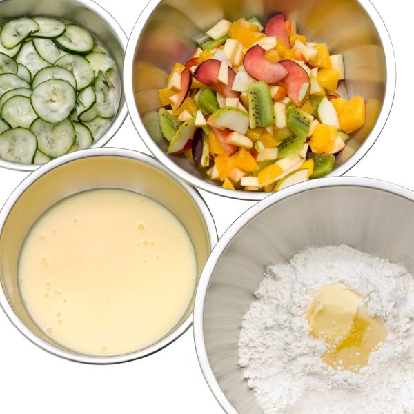 WMF Gourmet Schüsselset 4-teilig, Edelstahl Schüsseln für die Küche 1,0l - 3,5l, Rührschüssel, Salatschüssel, Servierschüssel, Cromargan, stapelbar 7